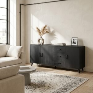 Dressoir Burby 220cm zwart