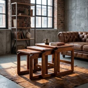 Bijzettafel Zoutelande set bruin