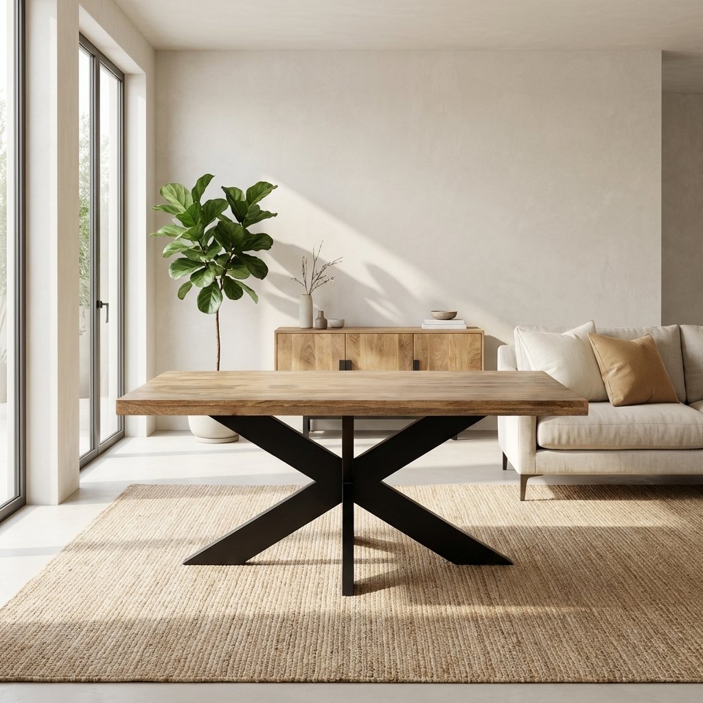 Eetkamertafel Vicenzo rechthoekig 160cm mangohout Eetkamertafel Vicenzo rechthoek 160cm - Afbeelding 1