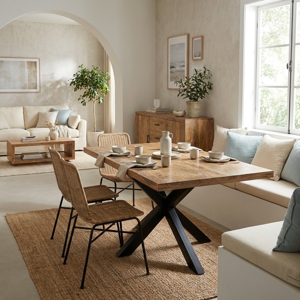 Eetkamertafel Vicenzo rechthoekig 180cm mangohout Eetkamertafel Vicenzo rechthoek 180cm - Afbeelding 1